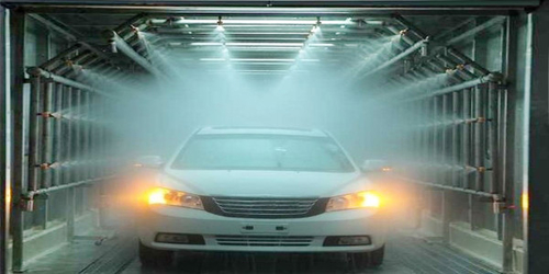 Neueste Unternehmensnachrichten über Passagier-Van Transport Vehicle Rain Test-System