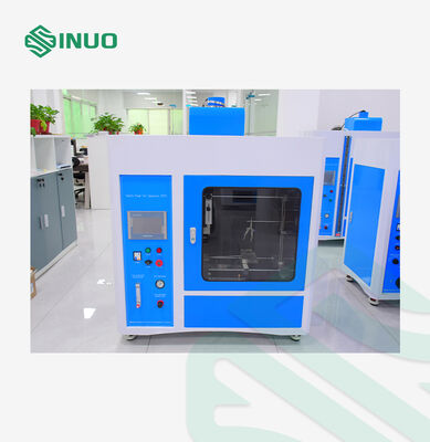 Ausrüstung zur Prüfung der Entflammbarkeit in der Nadel-Flammenprüfkammer mit 12±1 mm verstellbarer Flammenhöhe, Temperaturbereich von 0~1000 °C und PLC-Steuerung mit 7-Zoll-Touchscreen